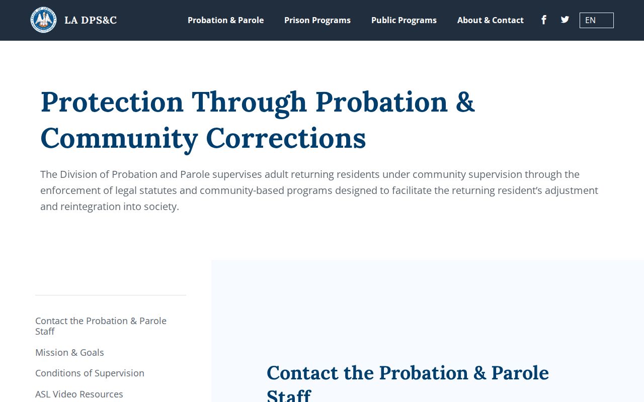 St. Landry Parish arrest case probation and parole records