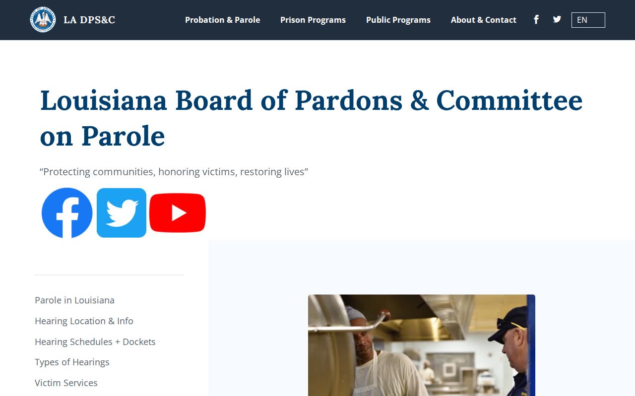 Parole records after St. Landry Parish criminal court cases